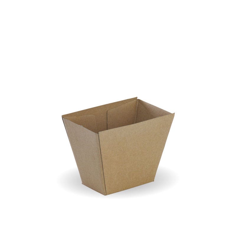 Compostable Burger BioBoard Box|Compostable cardboard chips BioBoard box filled with fries|Compostable Burger BioBoard Box Line Drawing|compostable cardboard chip box filled with french fries