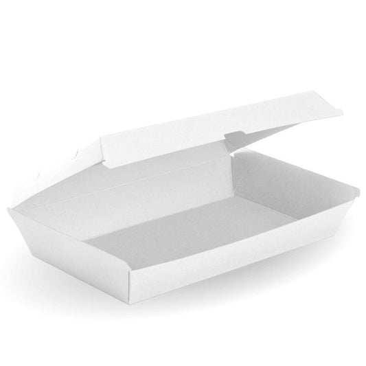 Family BioBoard White Clamshell Box|Family BioBoard White Clamshell Box Line Drawing