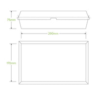 Compostable Family BioBoard Box Line Drawing|Compostable Family BioBoard Box