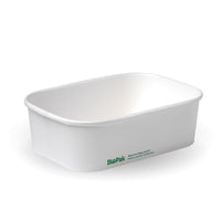 650ml White Rectangle PLA Lined Paper Container|650ml White Rectangle PLA Lined Paper Container line drawing