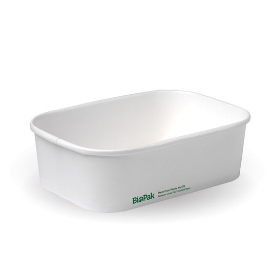 650ml White Rectangle PLA Lined Paper Container|650ml White Rectangle PLA Lined Paper Container line drawing