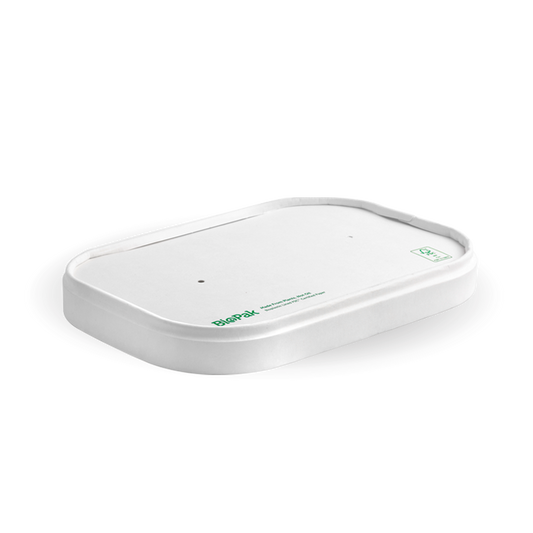 500-1,000ml White Paper BioBoard Rectangular Takeaway Lid|500-1,000ml White Paper BioBoard Rectangular Takeaway Lid Line Drawing