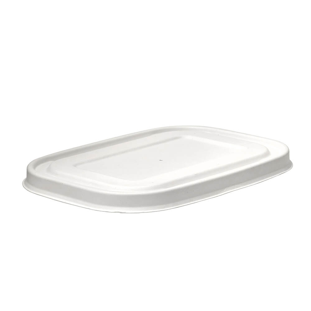 500-1,000ml White Plant Fibre Rectangular 
Takeaway Lid|500-1,000ml Rectangular 
Takeaway Lid Line Drawing
