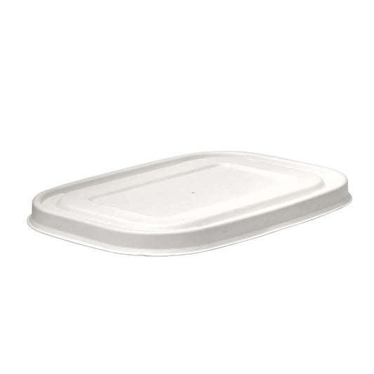 500-1,000ml White Plant Fibre Rectangular 
Takeaway Lid|500-1,000ml Rectangular 
Takeaway Lid Line Drawing