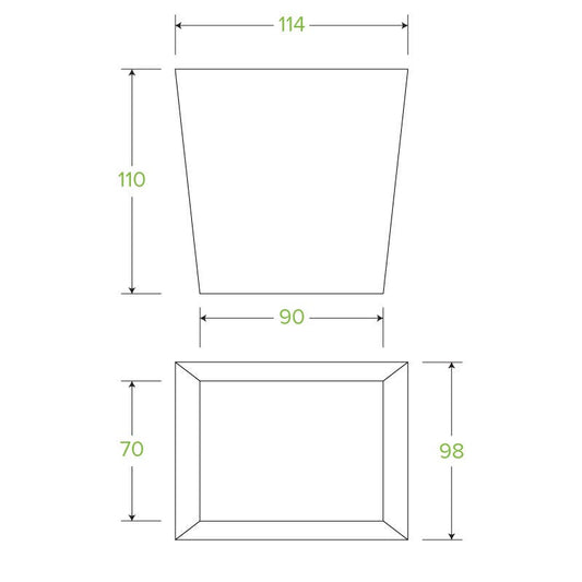 32oz BioBoard Noodle Box|32oz BioBoard Noodle Box Line Drawing