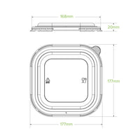 750ml-1,400ml Clear RPET Square Takeaway Lid|750ml-1,400ml Clear RPET Square Takeaway Lid