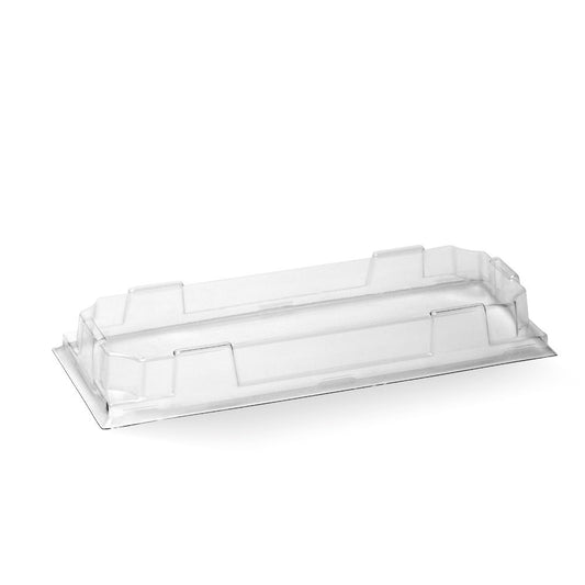Long sushi tray clear PET Lid, 223 x 98 x 27mm|Long Sushi Tray PET Lid - 223 x 98 x 27mm Line Drawing|Long sushi tray with clear PET Lid, 223 x 98 x 27mm