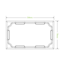 Extra small sushi tray clear PET lid, 135 x 80 x 27mm|Extra Small Sushi Tray PET Lid - 135 x 80 x 27mm Line Drawing|Extra small sushi tray clear PET lid, 135 x 80 x 27mm with tray
