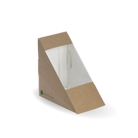 Compostable Medium BioBoard Sandwich Wedge|Compostable Medium BioBoard Sandwich Wedge Line Drawing