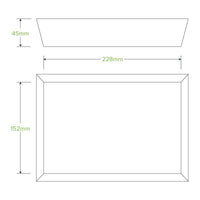 White Bioboard Tray #4|Bioboard Tray #4 Line Drawing