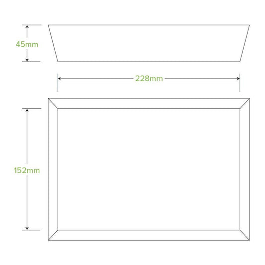 White Bioboard Tray #4|Bioboard Tray #4 Line Drawing