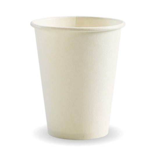 |12oz White BioCup Line Drawing