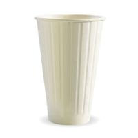 16oz White BioCup-Double Wall|16oz White BioCup Line Drawing - Double Wall Line Drawing