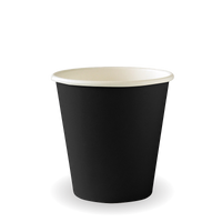 230ml / 6oz Black Aqueous Single Wall BioCup|230ml / 6oz Black Aqueous Single Wall BioCup Line Drawing