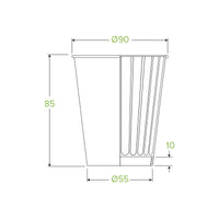 8oz 90mm double wall art series cups|8oz (90mm) Art Series BioCup Line Drawing - Double Wall Line Drawing