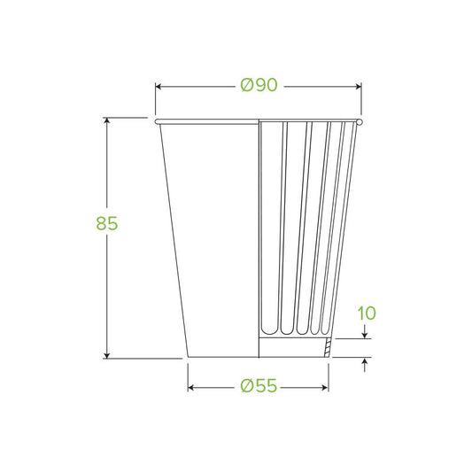 8oz 90mm double wall art series cups|8oz (90mm) Art Series BioCup Line Drawing - Double Wall Line Drawing