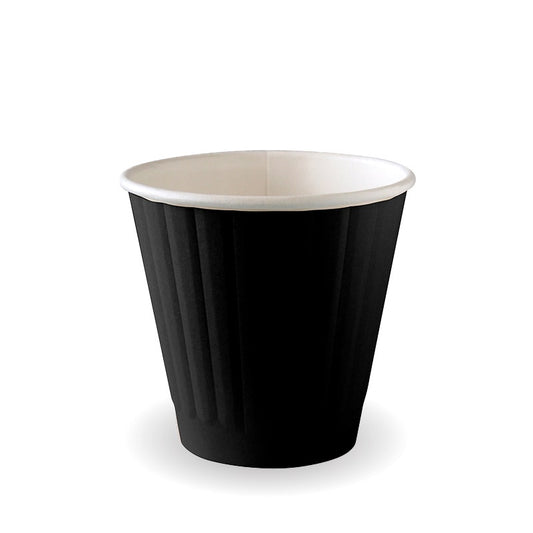 295ml / 8oz (90mm) Black Aqueous Double Wall BioCup|295ml / 8oz (90mm) Black Aqueous Double Wall BioCup Line Drawing