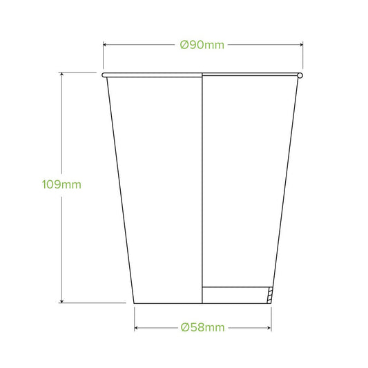 390ml / 12oz (90mm) Leaf Cold Paper BioCup