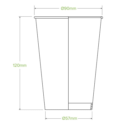 14oz green cold paper cup|14oz green cold paper cup drawing|hand holding a green eco cold cup with paper straw