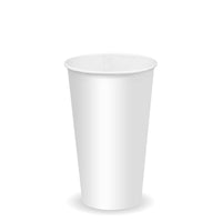 16oz White Cold Paper Cup|16oz White Cold Paper Cup Line Drawing