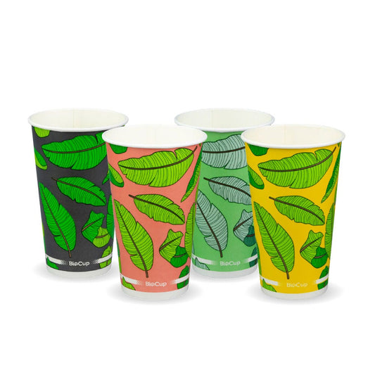 510ml / 16oz (90mm) Leaf Cold Paper BioCup