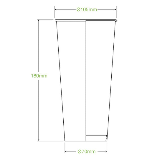 32oz green paper cold cup|32oz green paper cold cup line drawing