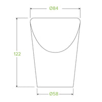 12oz Kraft Chip BioCup|12oz Kraft Chip BioCup Line Drawing