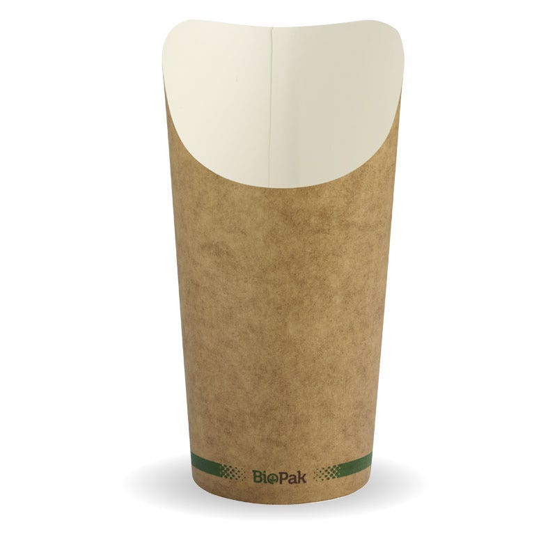 32oz Kraft Chip BioCup|32oz Kraft Chip BioCup Line Drawing