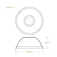 90mm clear pla dome cup lid|90mm clear pla dome cup lid line drawing