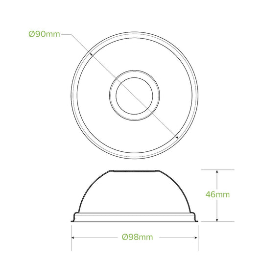 90mm clear pla dome cup lid|90mm clear pla dome cup lid line drawing