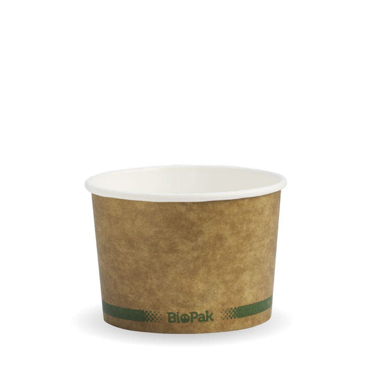 8oz Kraft BioBowl|8oz Kraft BioBowl Line Drawing