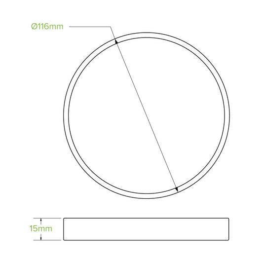 430-950ml / 12-32oz White Paper BioBowl Lid