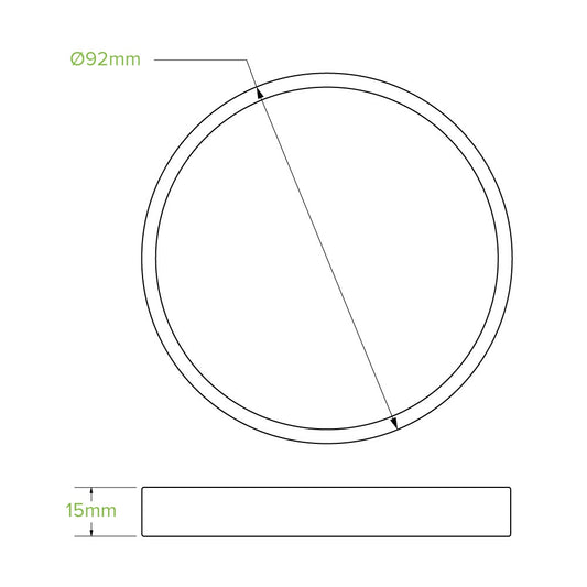 250ml / 8oz White Paper BioBowl Lid