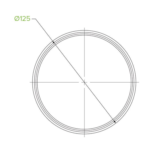 240-960ml BioBowl Lid|240-960ml BioBowl Lid Line Drawing