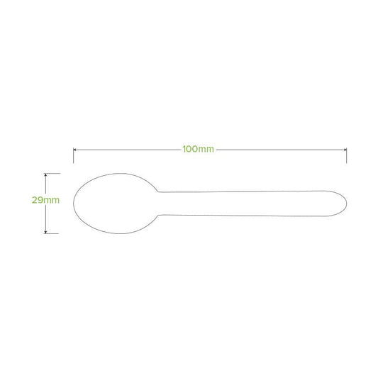 10cm Unbranded Wood Tea Spoon|10cm Unbranded Wood Tea Spoon Line Drawing