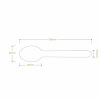 10cm Coated Wood Teaspoon|10cm coated teaspoon drawing