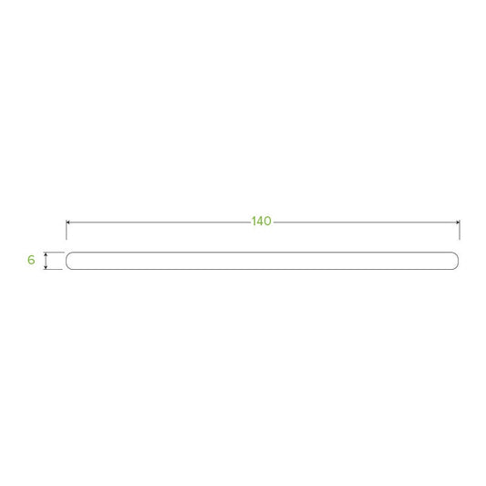 14cm Wood Stirrer|14cm Wood Stirrer Line Drawing