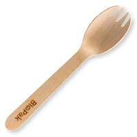16cm Wood Spork Line Drawing|16cm Wood Spork