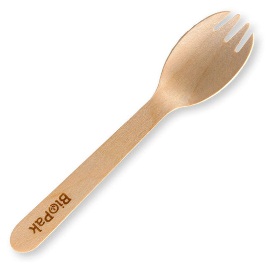 16cm Wood Spork Line Drawing|16cm Wood Spork