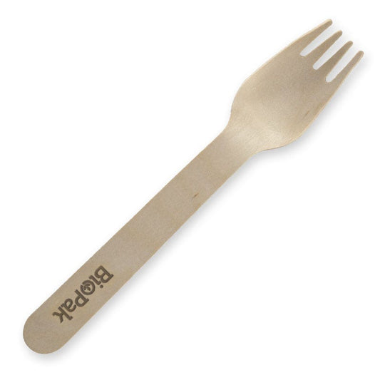 16cm Coated Wood Fork|16cm Coated Wood Fork Line Drawing