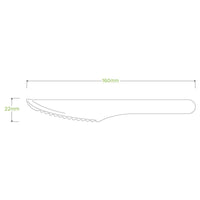 16cm Wood Knife|16cm Wood Knife Line Drawing