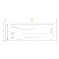 16cm Coated Wood Knife|16cm coated knife fork and napkin set drawing