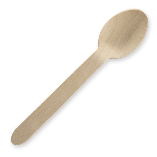 16cm Unbranded Wood Spoon |16cm Unbranded Wood Spoon Line Drawing
