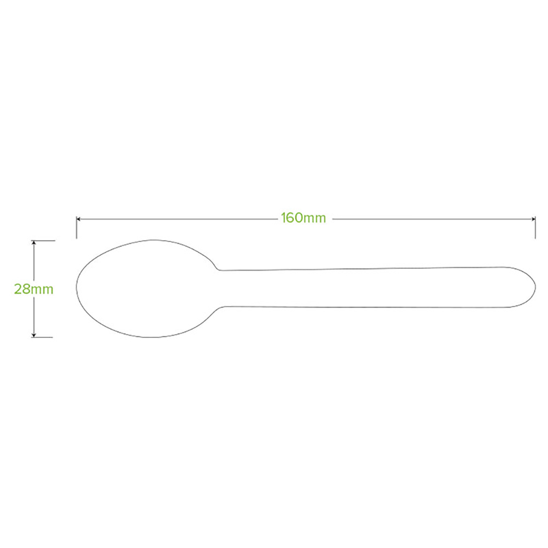 16cm Unbranded Wood Spoon |16cm Unbranded Wood Spoon Line Drawing