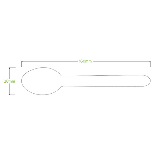 16cm Unbranded Wood Spoon |16cm Unbranded Wood Spoon Line Drawing