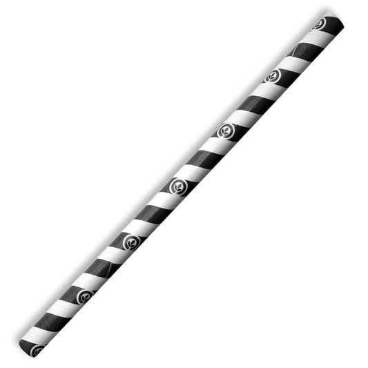 10mm Jumbo Black Stripe BioStraw|10mm Jumbo Black Stripe BioStraw Line Drawing