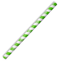 10mm Jumbo Green Stripe BioStraw|10mm Jumbo Green Stripe BioStraw Line Drawing