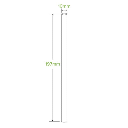 10mm Jumbo Red Stripe BioStraw|10mm Jumbo Red Stripe BioStraw Line Drawing