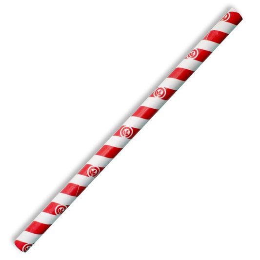 10mm Jumbo Red Stripe BioStraw|10mm Jumbo Red Stripe BioStraw Line Drawing
