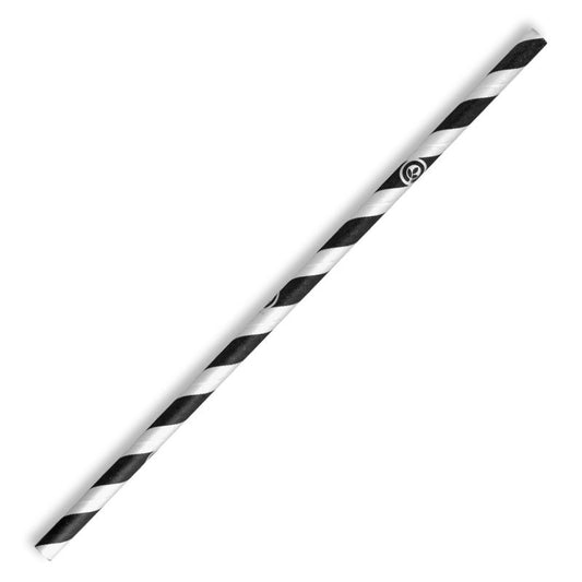 6mm Regular Black Stripe BioStraw|6mm Regular Black Stripe BioStraw Line Drawing